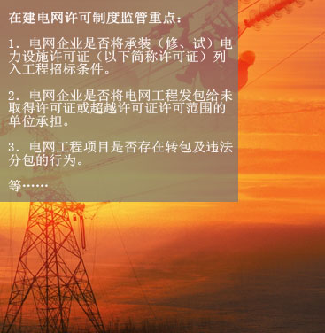 八、在建電網(wǎng)工程項(xiàng)目許可制度執(zhí)行情況