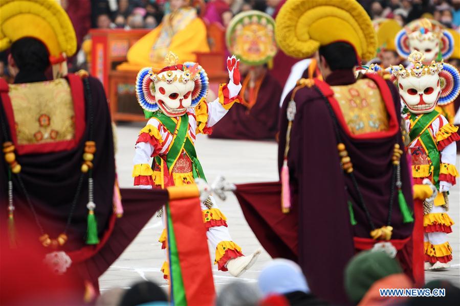 CHINA-GANSU-XIAHE-LABRANG MONASTERY-EXORCISM DANCE (CN)