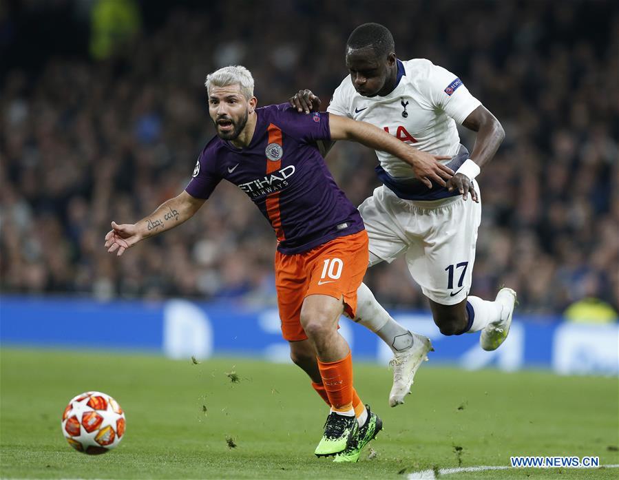 (SP)BRITAIN-LONDON-FOOTBALL-CHAMPIONS LEAGUE-QUARTERFINAL-TOT HOTSPUR VS MAN CITY