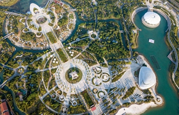 Aerial view of Beihai City in S China's Guangxi