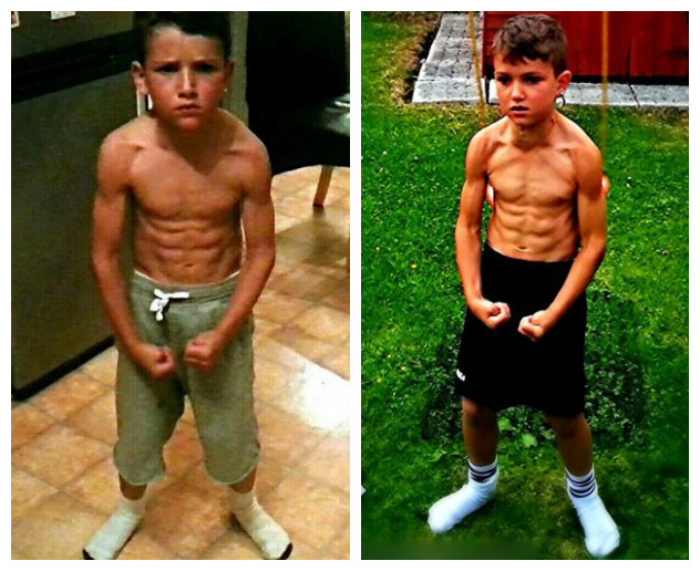 愛爾蘭8歲&ldquo;迷你&rdquo;大力士躥紅【圖】