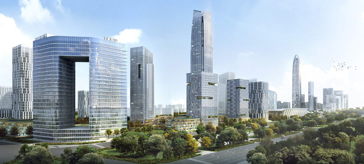 中央商務(wù)區(qū)金融商務(wù)北區(qū)將以5A甲級(jí)寫字樓聚集為群，南區(qū)將建設(shè)多功能為一體的綜合城市化辦公區(qū)域