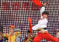 1月31日，演員在晚會上表演