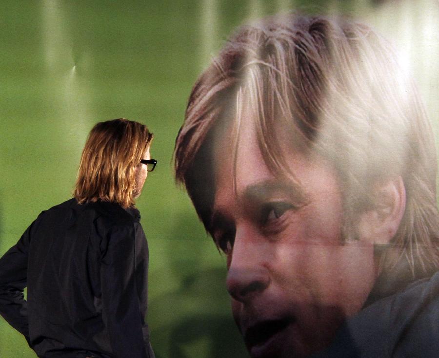 布拉德&middot;皮特到韓國宣傳新片《點(diǎn)球成金》