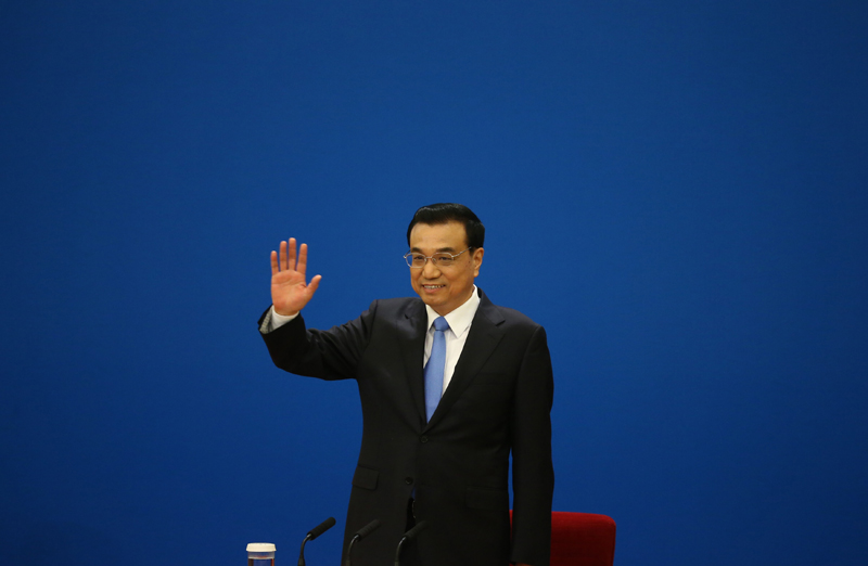 3月15日，國務院總理李克強在北京人民大會堂與中外記者見面，并回答記者提問。新華社記者 陳建力 攝