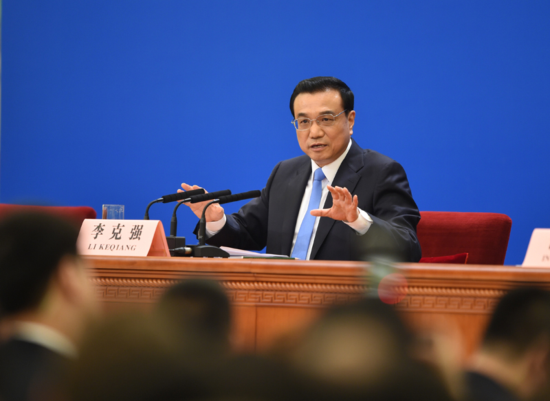 3月15日，國務院總理李克強在北京人民大會堂與中外記者見面，并回答記者提問。新華社記者 謝環(huán)馳 攝