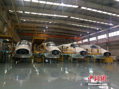 中車青島四方機車車輛股份有限公司廠房。中新網(wǎng) 邱宇 攝