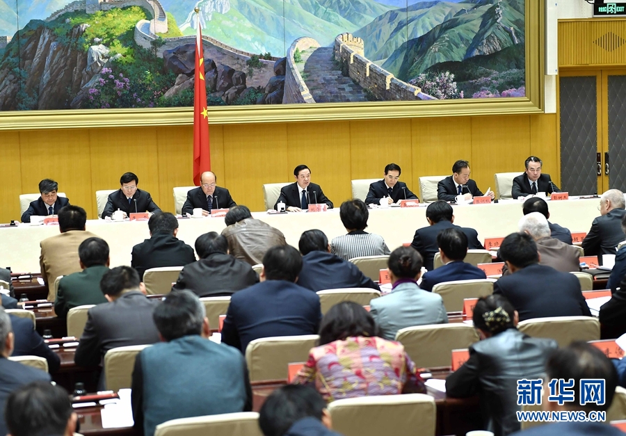 1月13日，中共中央政治局委員、中宣部部長、全國&ldquo;掃黃打非&rdquo;工作小組組長劉奇葆在北京出席第三十次全國&ldquo;掃黃打非&rdquo;工作電視電話會議。新華社記者 李濤 攝