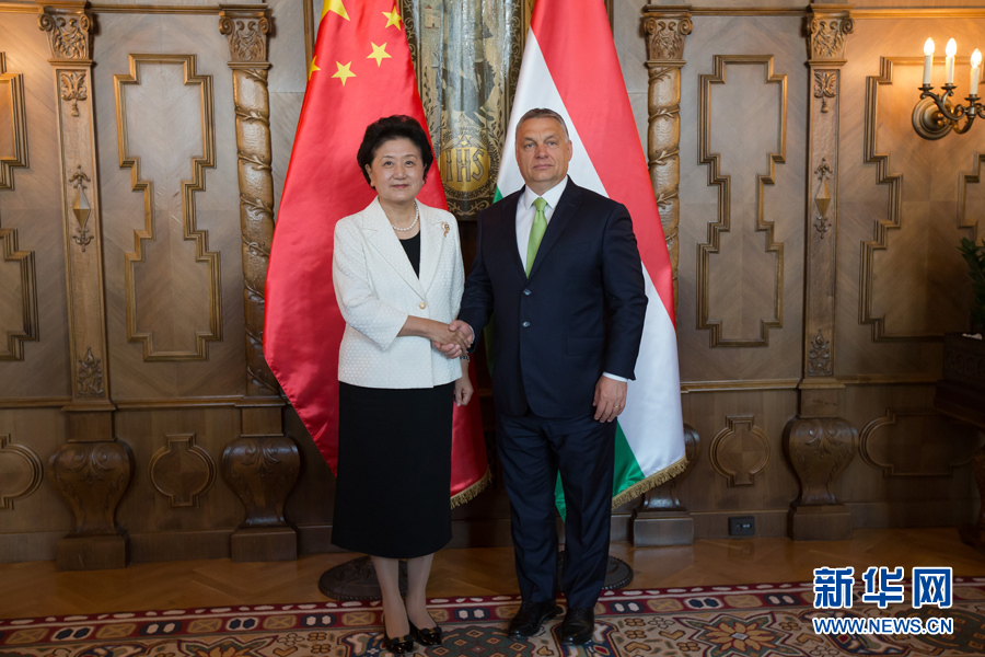  6月21日，國務院副總理劉延東（左）在匈牙利布達佩斯國會大廈會見匈牙利總理歐爾班。 新華社發(fā)（弗爾季&middot;奧蒂洛攝）