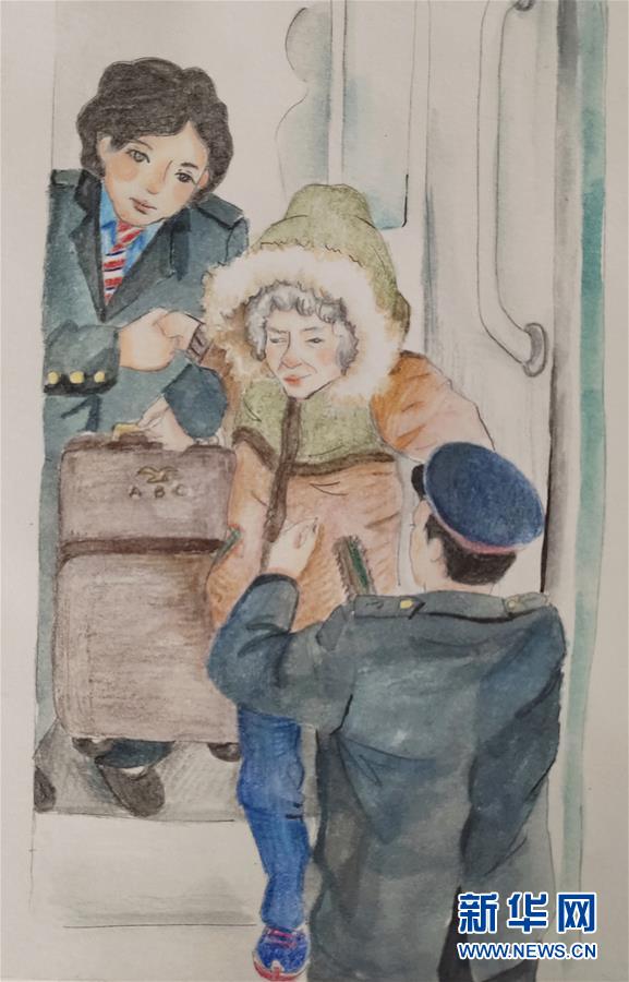 (新春走基層·圖文互動(dòng))(1)插畫里的春運(yùn)故事