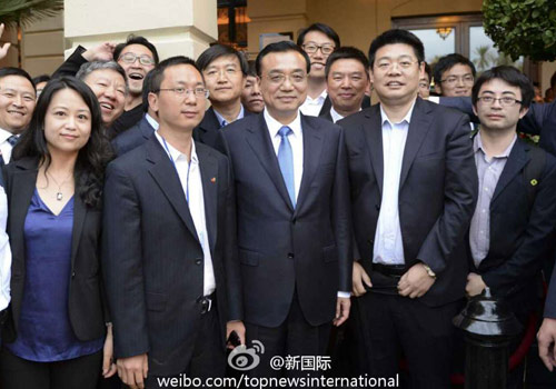 李克強(qiáng)：在非中企了解當(dāng)?shù)匚幕拍茉「D片來源：&ldquo;新國際&rdquo;微博。