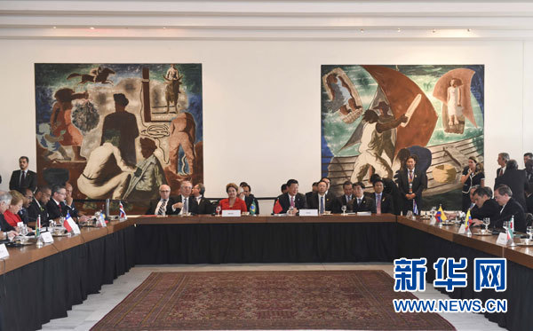 當地時間7月17日，國家主席習近平出席在巴西利亞舉行的中國－拉美和加勒比國家領導人會晤。 新華社記者 李學仁 攝