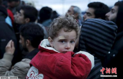 滯留希臘的難民。