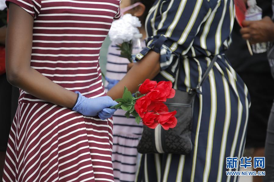 (國際)(5)美國休斯敦市舉行弗洛伊德遺體公眾瞻仰活動