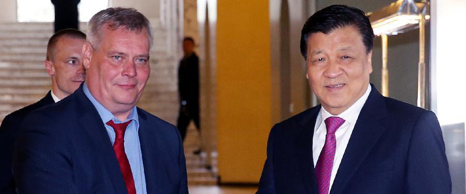 劉云山會(huì)見芬蘭社民黨主席、財(cái)政部長(zhǎng)林內(nèi)