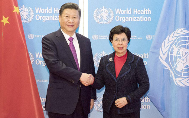 習(xí)近平訪(fǎng)問(wèn)世界衛(wèi)生組織并會(huì)見(jiàn)陳馮富珍總干事