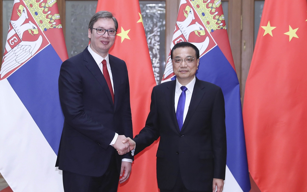 李克強(qiáng)會(huì)見塞爾維亞總理、當(dāng)選總統(tǒng)武契奇