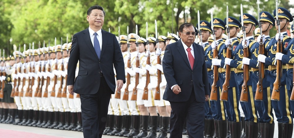 資料圖：習(xí)近平同老撾人民革命黨中央總書記、國(guó)家主席本揚(yáng)舉行會(huì)談