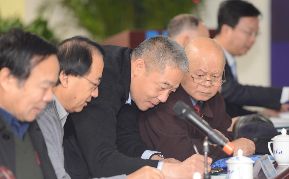 參加新華網(wǎng)2012&ldquo;縱論天下&rdquo;國際問題研討會的專家在交流